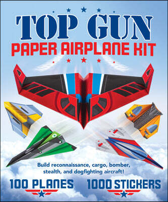 Publications International, Ltd. Top Gun Paper Airplane Kit: Build Reconnaissance, Cargo, Bomber, Stealth, and Dogfighting Aircraft!