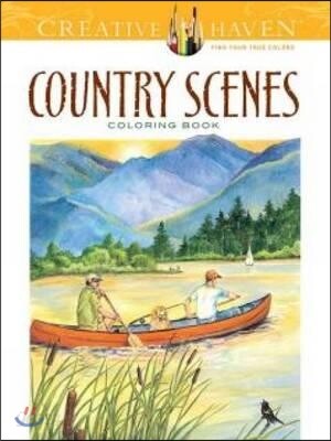 Country Scenes Coloring Book