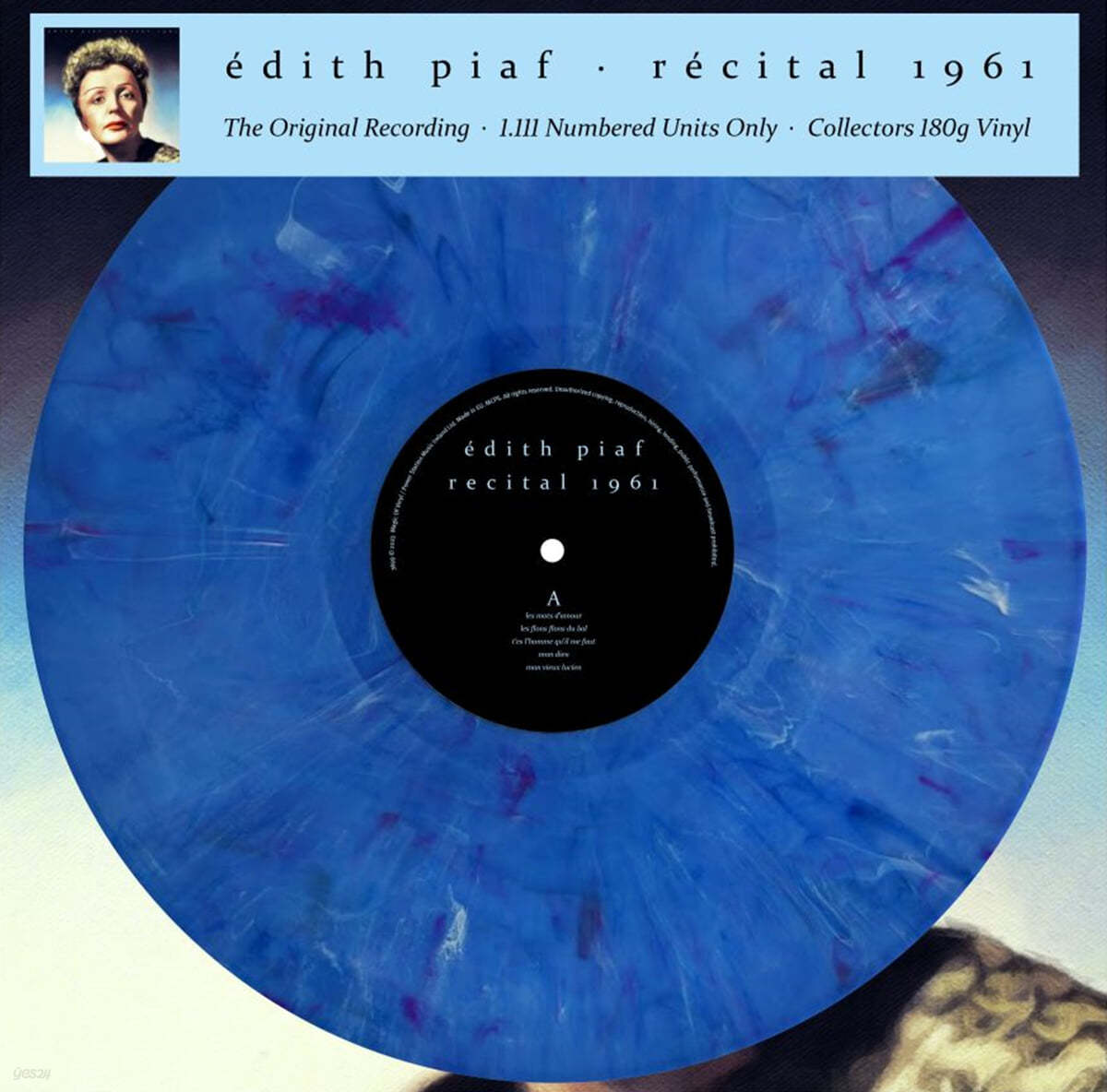 Edith Piaf (에디뜨 피아프) - Recital 1961 (The Original Recording) [블루 마블 컬러 LP]