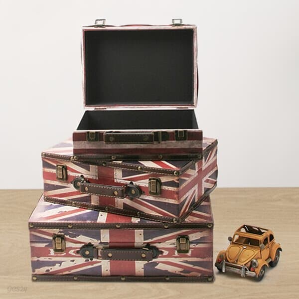 빈티지 투버튼 트렁크 가방 수납함 미국 영국 3종 택1