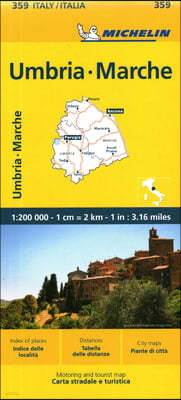 Marche & Umbria - Michelin Local Map 359