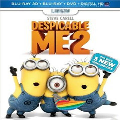 Despicable Me 2 (۹ 2) (ѱ۹ڸ)(Blu-ray 3D + Blu-ray) (2013)