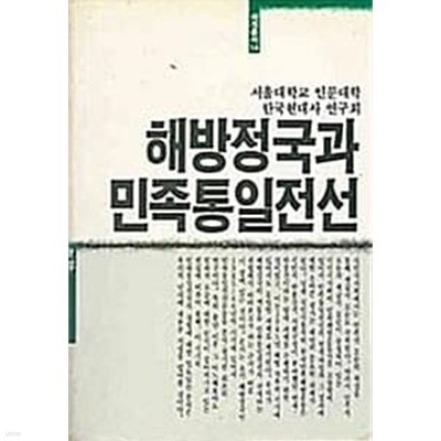 해방정국과 민족통일전선 (초판 1987)