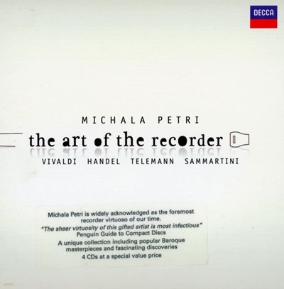 미칼라 페트리 - Michala Petri - The Art Of The Recorder (Vivaldi, Handel, Telemann...) 4Cds [Box] [E.U발매]