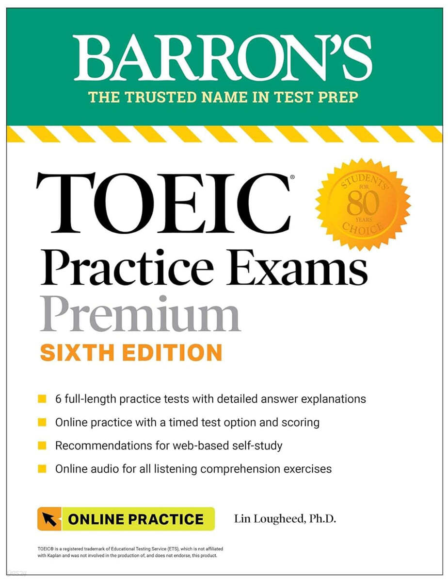 Toeic Practice Exams: 6 Practice Tests + Online Audio, Sixth Edition