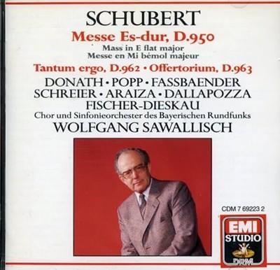 [수입] Schubert - Messe D.950 / Sawallisch / Schreier / Araiza / Dieskau