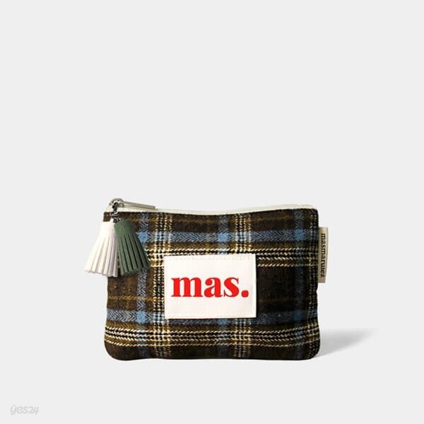 Basic pouch _ BM Check 브라운 블루