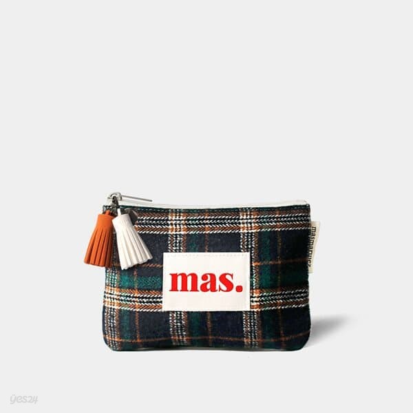 Basic pouch _ BM Check 네이비 그린