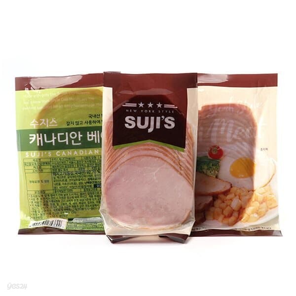 수지스 캐나디안 베이컨 240g x 3개 / 모닝빵 / 간식빵/ 샌드위치 / 토스트