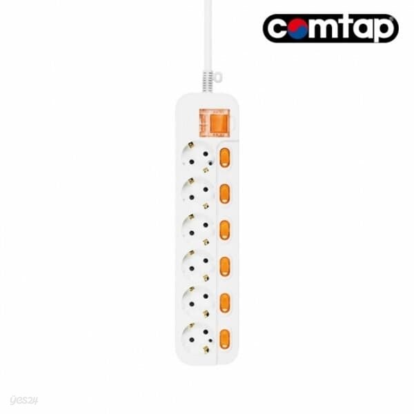 동양 일렉콘 콤탭 6구 메인개별스위치 멀티탭 (1.5m)
