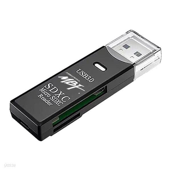 엠비에프 USB 3.0 블랙박스 SD 멀티 카드리더기 블랙