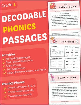 Decodable Phonics Passages Grade 2: Strengthen Reading and Comprehension Skills for Kids, Fun and Engaging Decodable Texts and More with Phonics and S