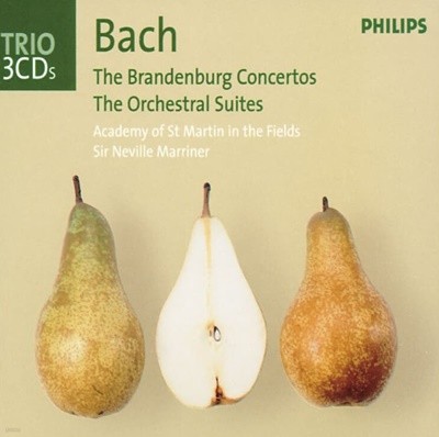 바흐(Bach) : The Brandenburg Concertos브란덴부르크 협주곡 외 -   마리너 (Neville Marriner) (EU발매)(3cd)