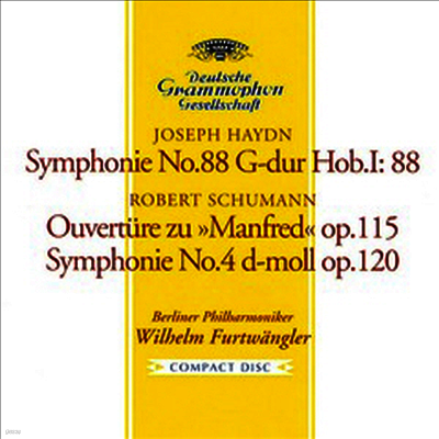 슈만: 교향곡 4번, 만프레드 서곡, 하이든: 교향곡 88번 (Schumann Symphony No.4 (1953), Manfred Overture, Haydn Symphony No.88) (Ltd. Ed)(SHM-CD)(일본반) - Wilhelm Furtwangler