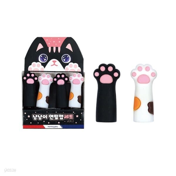 모닝글로리 냥냥이 연필캡세트 4개입