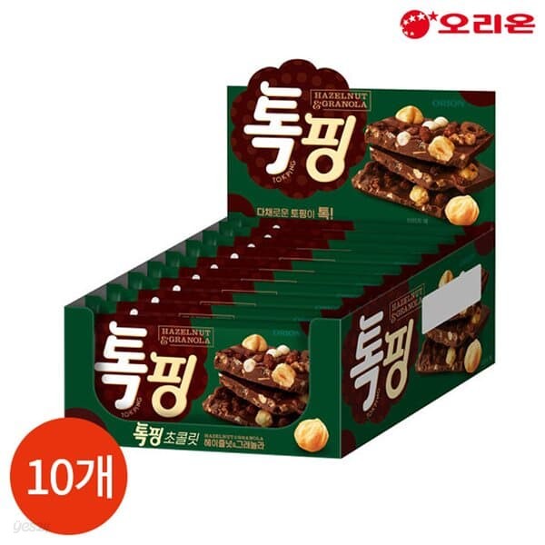 오리온 톡핑 헤이즐넛 그래놀라 43g x 10개