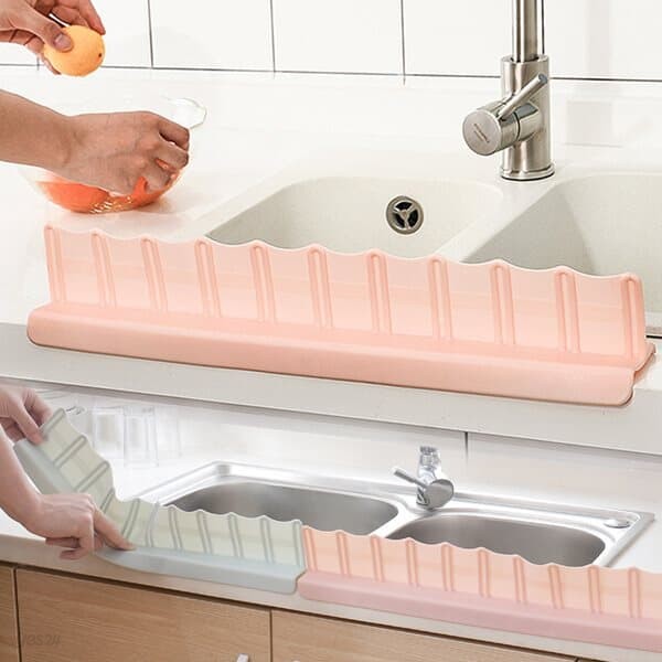 OMT 웨이브 대형 싱크대 물막이 물튀김방지 가림막 씽크대 물받이 주방용품