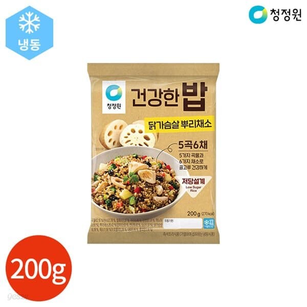 청정원 오곡육채 건강한밥 닭가슴살뿌리채소 200g x 4봉