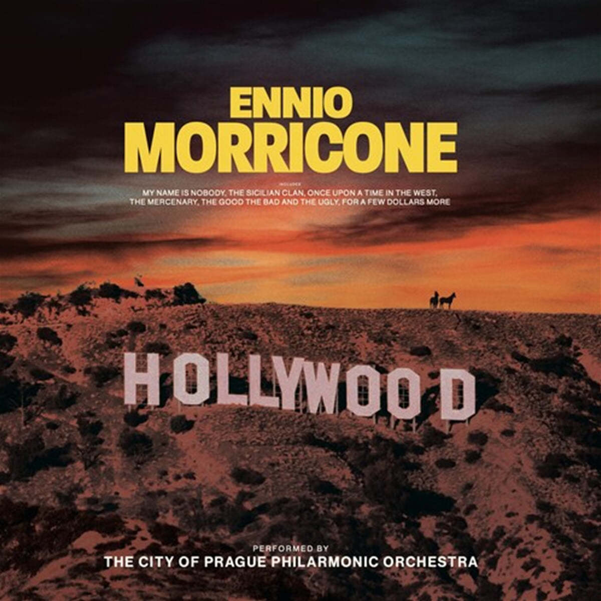 엔니오 모리꼬네 서부영화 모음집  (Ennio Morricone Hollywood Story) [투명 오렌지 컬러 2LP]