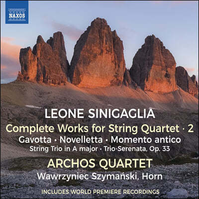 Archos Quartet 레온 시니갈리아: 현악사중주 전곡 2집 (Leone Sinigaglia: Complete Works For String Quartet, Vol. 2)