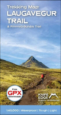 Iceland's Laugavegur Trail & Fimmvorduhals Trail Trekking Map: With Free Gpx Download