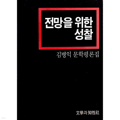 전망을 위한 성찰: 김병익 문학평론집