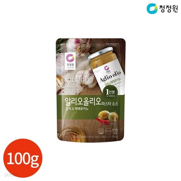 청정원 파우치 알리오올리오 파스타 소스100g