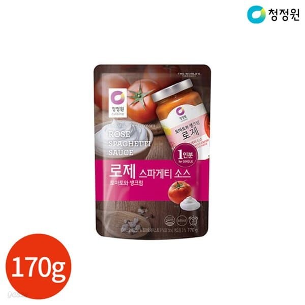 청정원 토마토와 생크림 로제 스파게티 소스 170g x 4봉