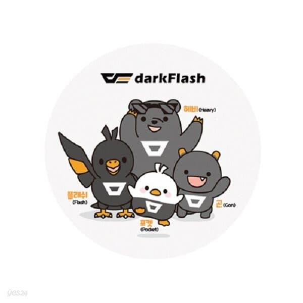 DARKFLASH Mascot DMP-25 원형 마우스 패드 (Family)
