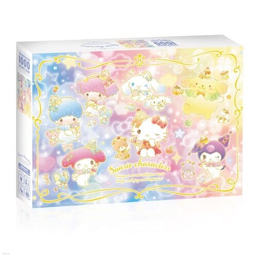 산리오 캐릭터즈 퍼즐 1000피스 반짝반짝 디저트타임