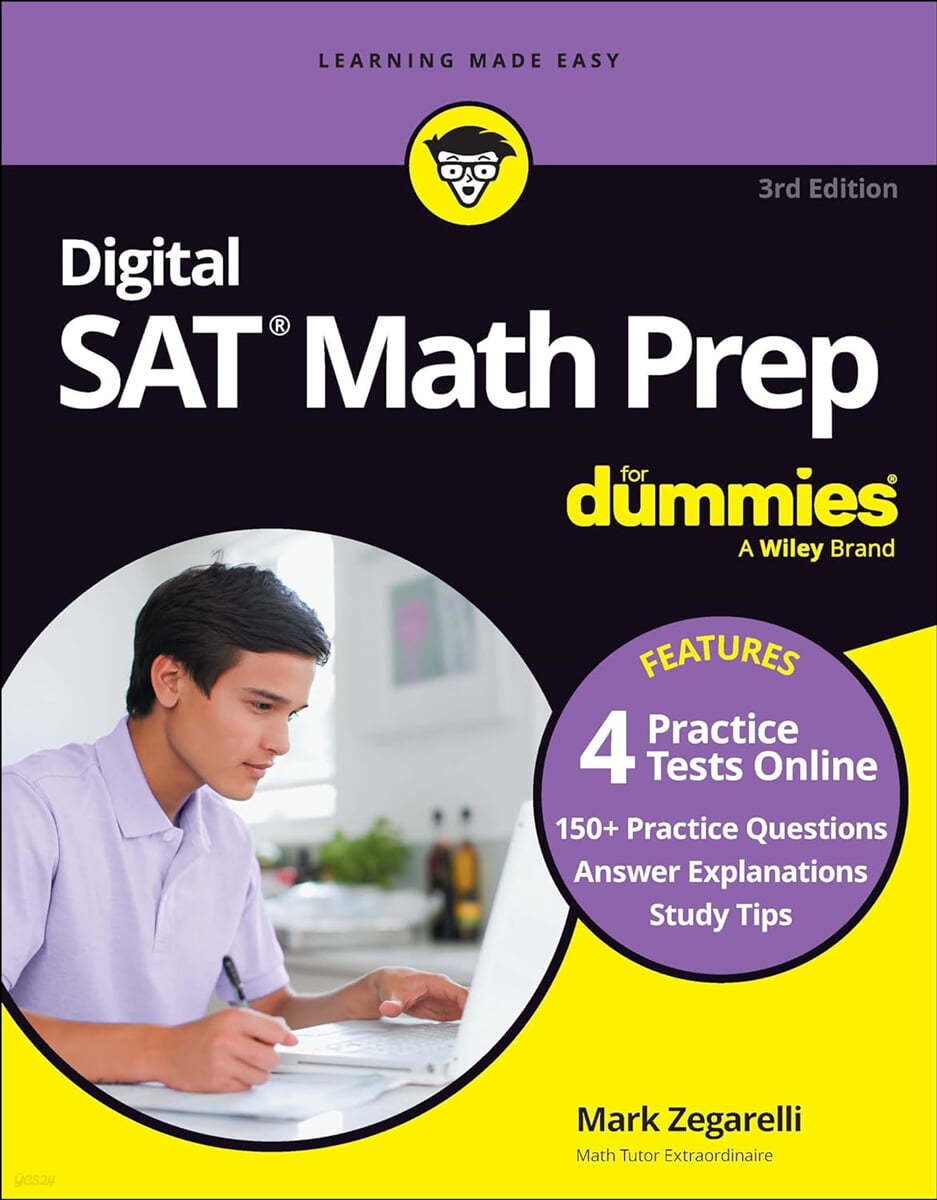 Digital SAT Math Prep for Dummies, 3/E : Book + 4 Practice Tests Online, Updated for the New Digital Format