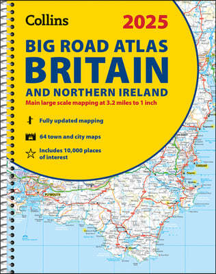 2025 Collins Big Road Atlas Britain and Northern Ireland