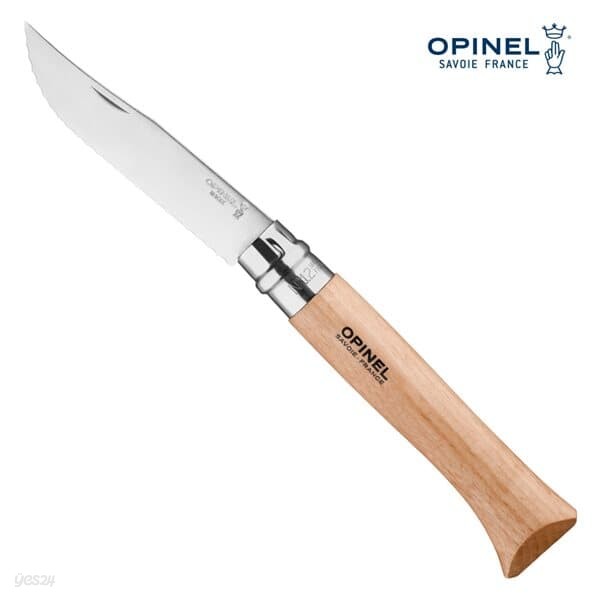 OPINEL 클래식 NO.12 톱날형 접이식 나이프 너도밤나무