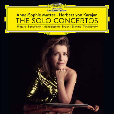 Anne-Sophie Mutter, Herbert von Karajan — Anne-Sophie Mutter 안네-소피 무터 & 카라얀 협주곡 모음집 (The Solo Concertos) 앨범 커버