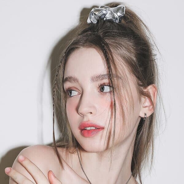 제이로렌 [aube] 글로우 실버 스크런치 AH014