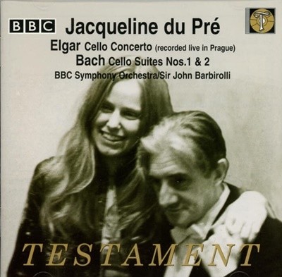 Elgar : 첼로 협주곡 & 바흐 : 첼로 조곡 1, 2번 -  뒤 프레 (Jacqueline Du Pre) , 바비롤리 (John Barbirolli)(UK발매)