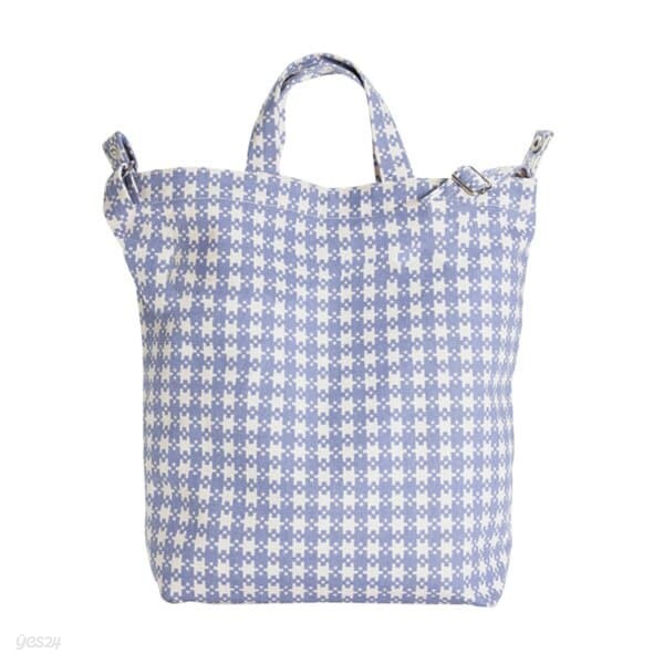 [바쿠백] 덕백 캔버스 토트백 Blue Pixel Gingham