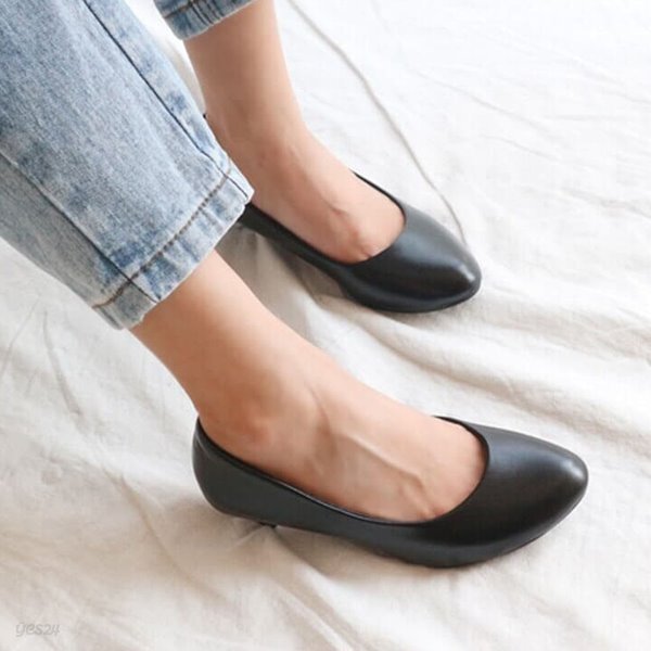 [EPICK] KTJ 여성 라운드 슬림 굽신발 블랙 XPK-37961