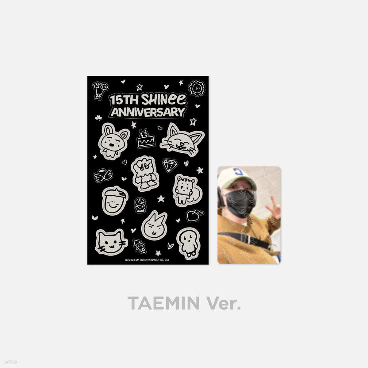 [SHINee 15th ANNIVERSARY] 15주년 야광 스티커 &amp; 포토카드 SET [태민 ver.]