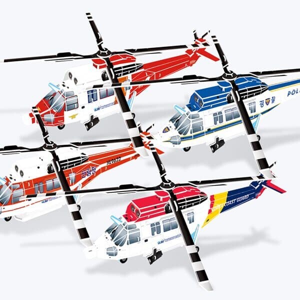 [본사직영] 수리온 헬기 4종 만들기 세트 (소방청, 경찰청, 해양경찰청, 산림청)
