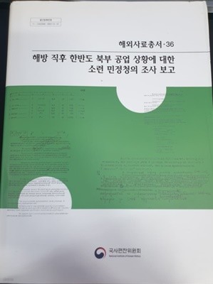 해방 직후 한반도 북부 공업 상황에 대한 소련 민정청의 조사 보고