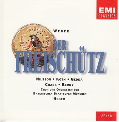 Weber : Der Freischutz (마탄의 사수) - 헤거 (Robert Heger),게다 (Nicolai Gedda),크라스 (Franz Crass),(2CD)(유럽발매)(미개봉)