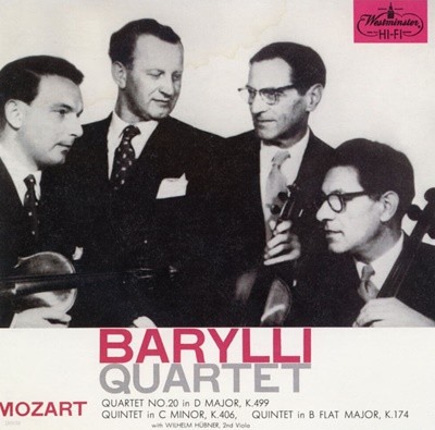 바랄리 콰르텟,빌헬름 휘브너 - Barylli Quartet with Wilhelm Hubner - Mozart String Quartet No.20 K.499 [일본발매]