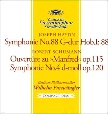 Wilhelm Furtwangler :  4 / ̵:  88 (Schumann: Symphony Op.120 / Haydn: Hob.I:88)