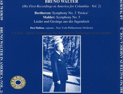 브루노 발터 - Beethoven & Mahler His First Recordings In America For Columbia Volume 2 2Cds [이태리발매]