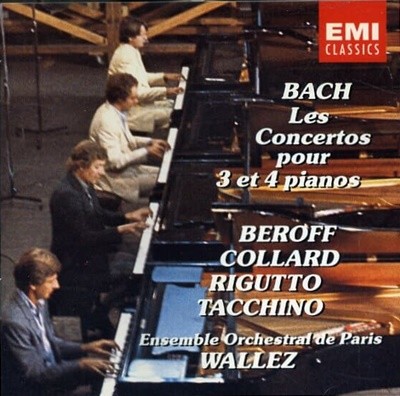 [수입] J S Bach - Concerto for 4 piano & 3 piano / Wallez
