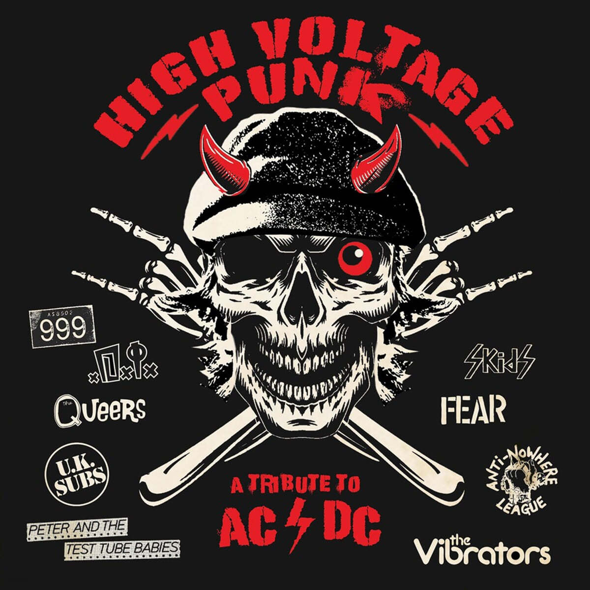 AC/ DC 트리뷰트 앨범 (A Punk Tribute To AC/ DC) [블랙 &amp; 레드 스플래터 컬러 LP]