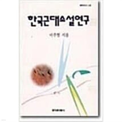 한국근대소설연구 (창비신서 142) (1995 초판)