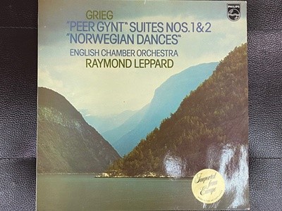 [LP] 레이먼드 레퍼드 - Raymond Leppard - Grieg Peer Gynt Suites Nos.1 & 2, Norwegian Dances LP [홀랜드반]