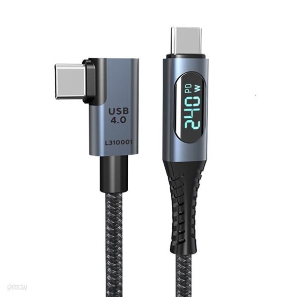 비잽 USB4 40G C to C 240W PD3.1 디스플레이 앵글 케이블 썬더볼트4